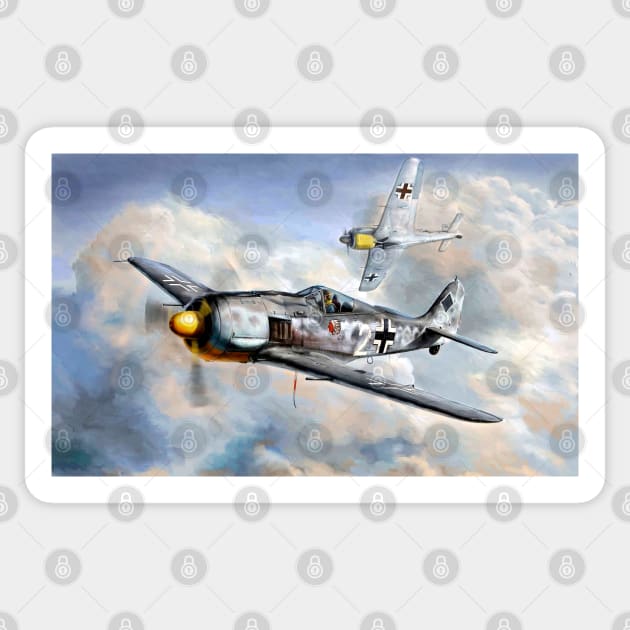 Focke Wulf Fw 190 Sticker by Aircraft.Lover